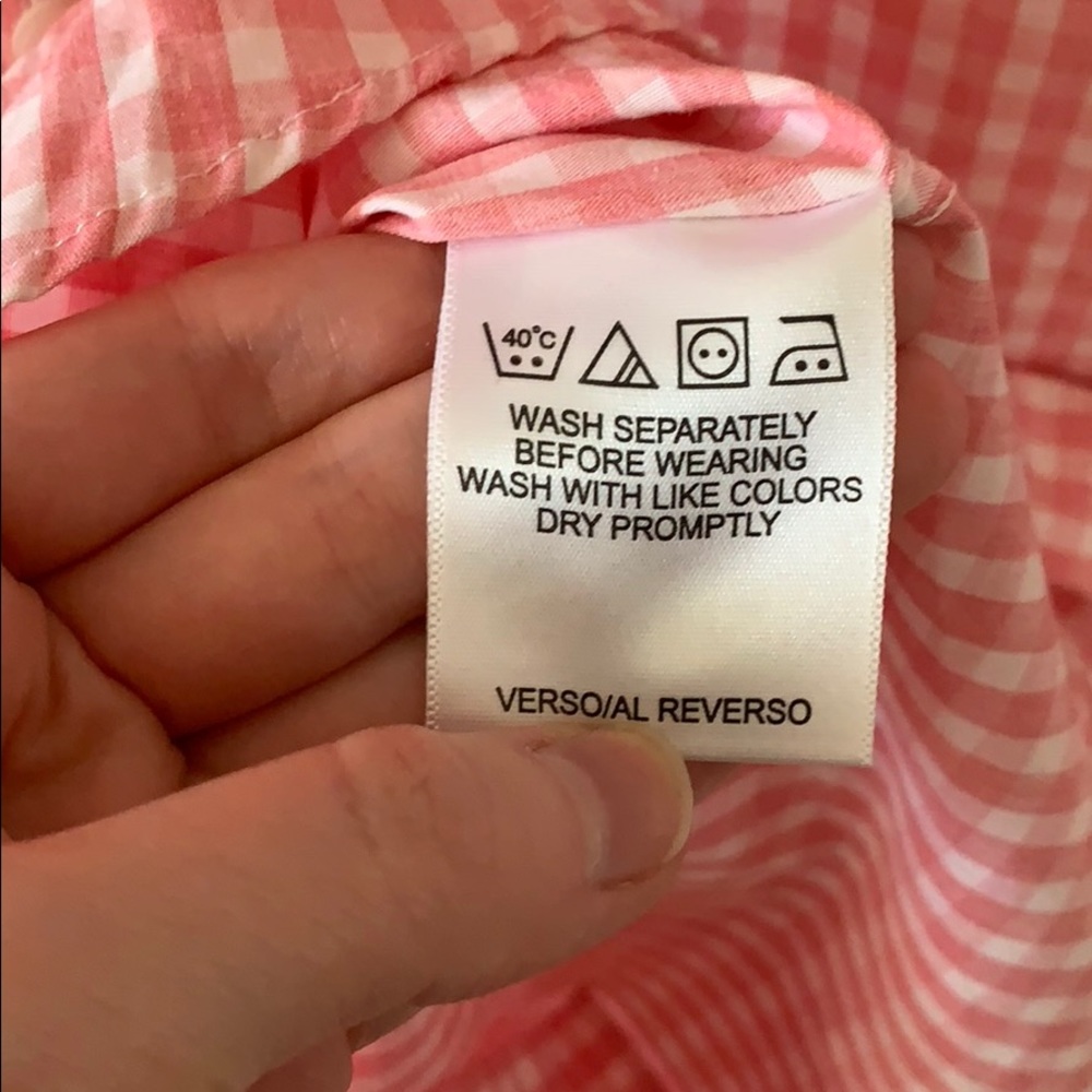 Pink plaid button up - Picture 3 of 5
